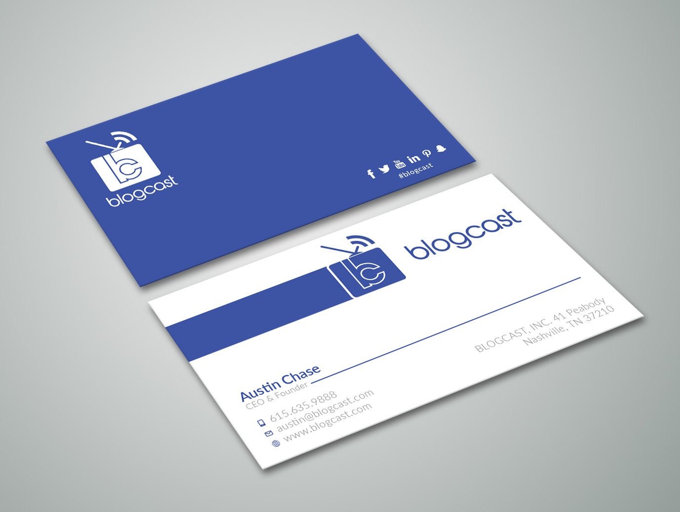 Business Card Design by Graphic Flame for Blogcast.com | Design #15193037