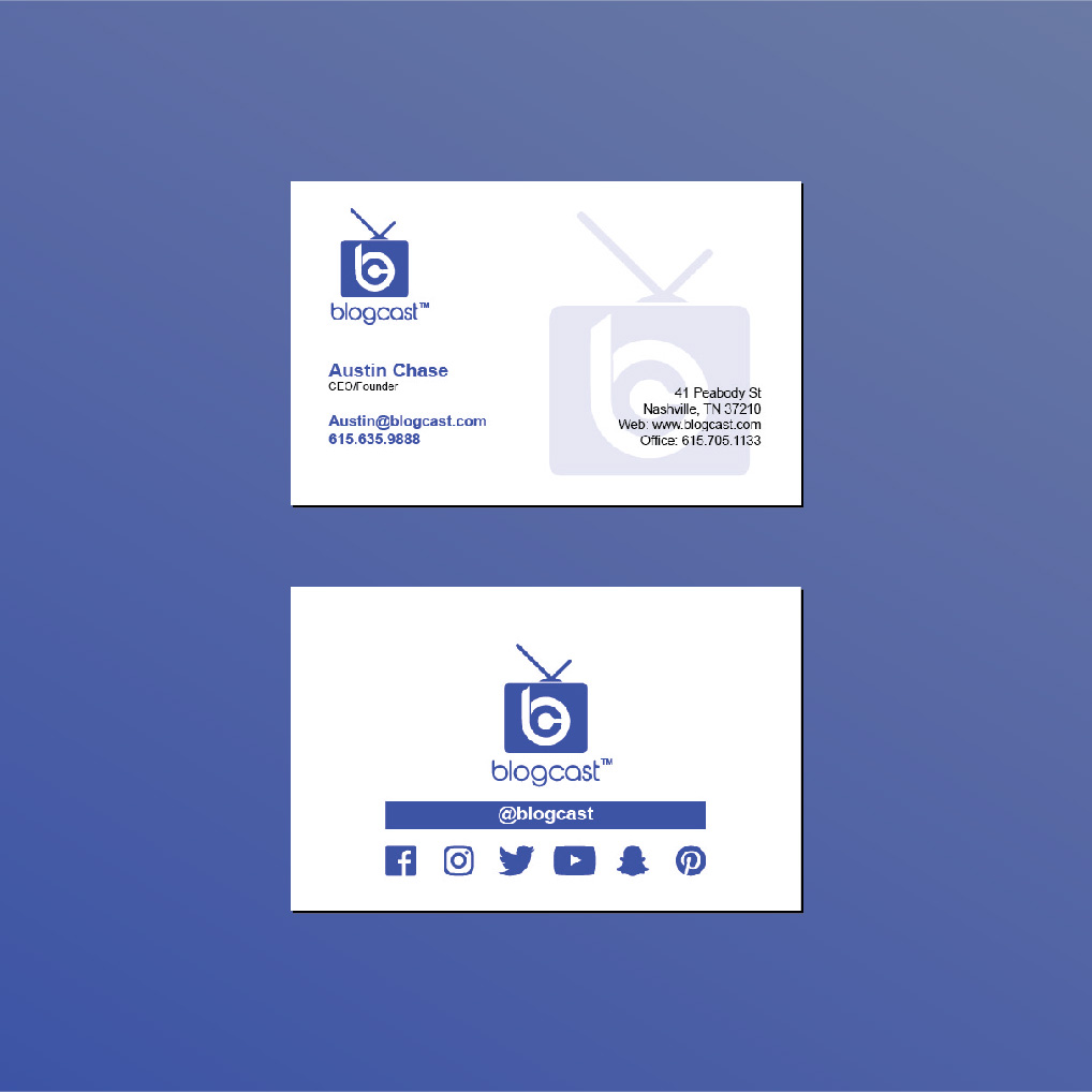 Design de Carte de Visite par Sami Kay pour Blogcast.com | Design #15187753