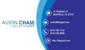 Business Card Design by garnettcain for Blogcast.com | Design: #15198478