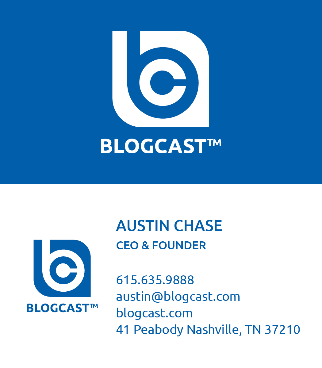 Business Card Design by it's_me_Glitch for Blogcast.com | Design #15189523