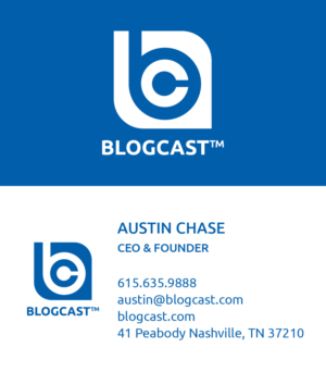 Business Card Design by it's_me_Glitch for Blogcast.com | Design: #15189523