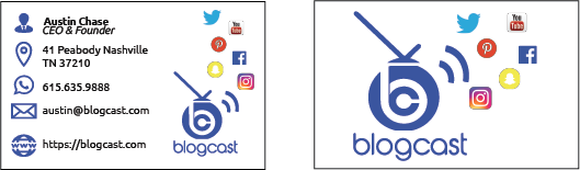 Business Card Design by Melanie Wirtz for Blogcast.com | Design #15185798