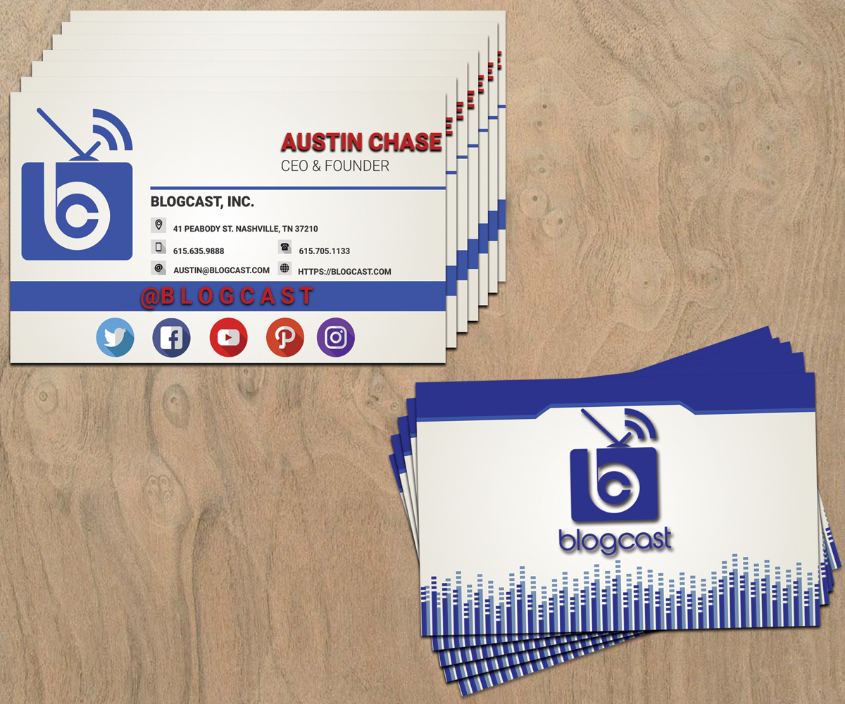 Design de Carte de Visite par HamzaMalik pour Blogcast.com | Design #15180416
