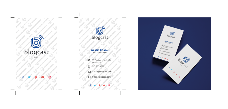 Business Card Design by andresfranco1190 for Blogcast.com | Design #15181320