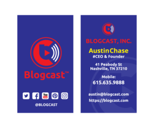 Business Card Design by garysantos30 for Blogcast.com | Design: #15220186