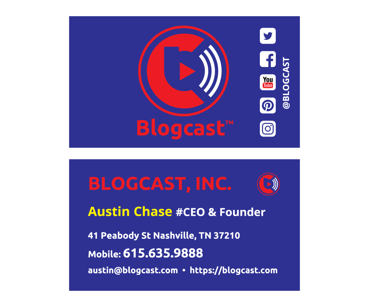 Business Card Design by garysantos30 for Blogcast.com | Design #15220188