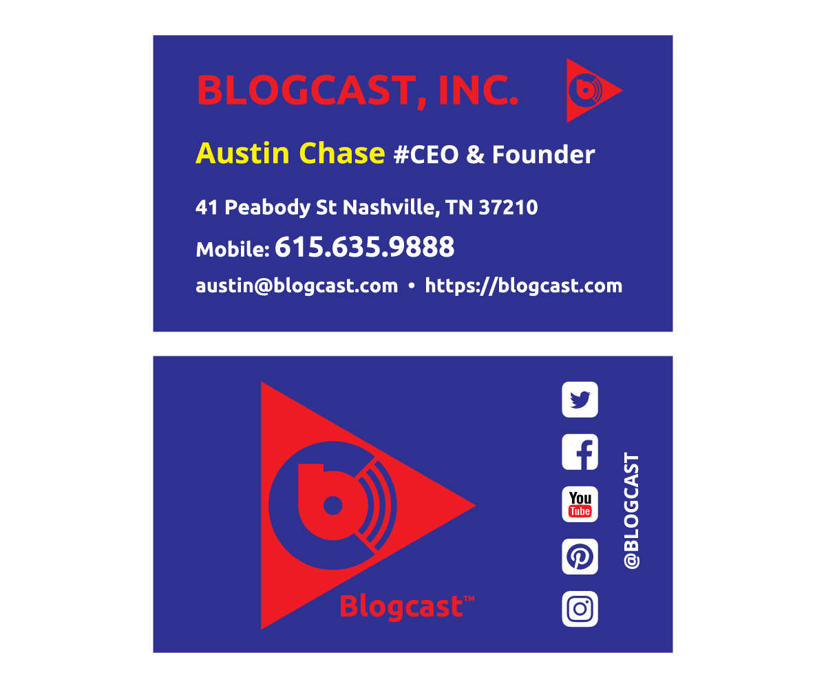 Business Card Design by garysantos30 for Blogcast.com | Design #15220189