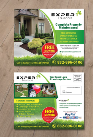 Expert Lawncare by JV | Diseño de Postal por alex989