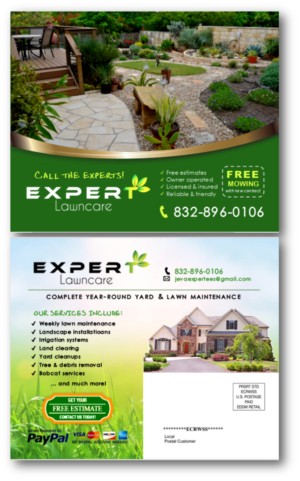 Expert Lawncare by JV | Diseño de Postal por citygirl17