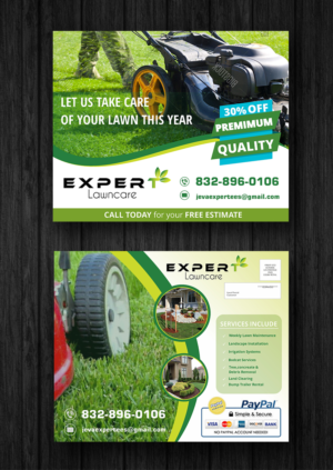 Expert Lawncare by JV | Diseño de Postal por ecorokerz