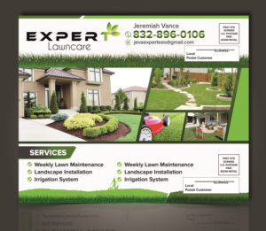 Expert Lawncare by JV | Diseño de Postal por SAI DESIGNS