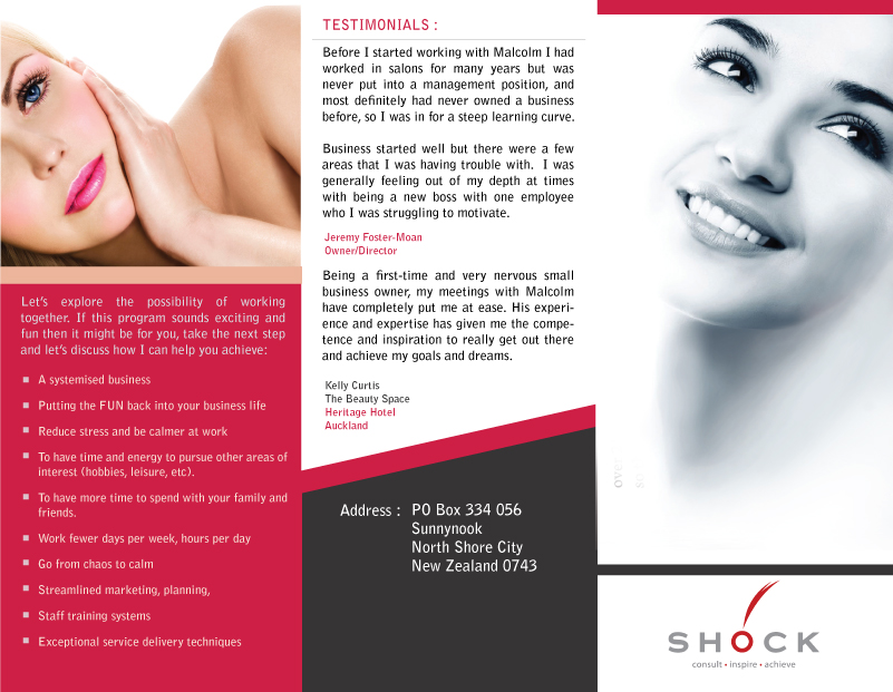 Broschüren-Design von ReckonCreations für Shock Consult | Design #38718