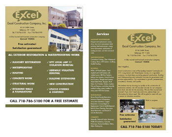 Diseño de Brochure por Mugwag Media para Excel Construction Company Inc. | Diseño #37690