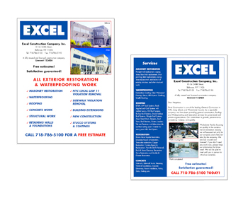 Brochure Design by Mugwag Media for Excel Construction Company Inc. | Design #37746