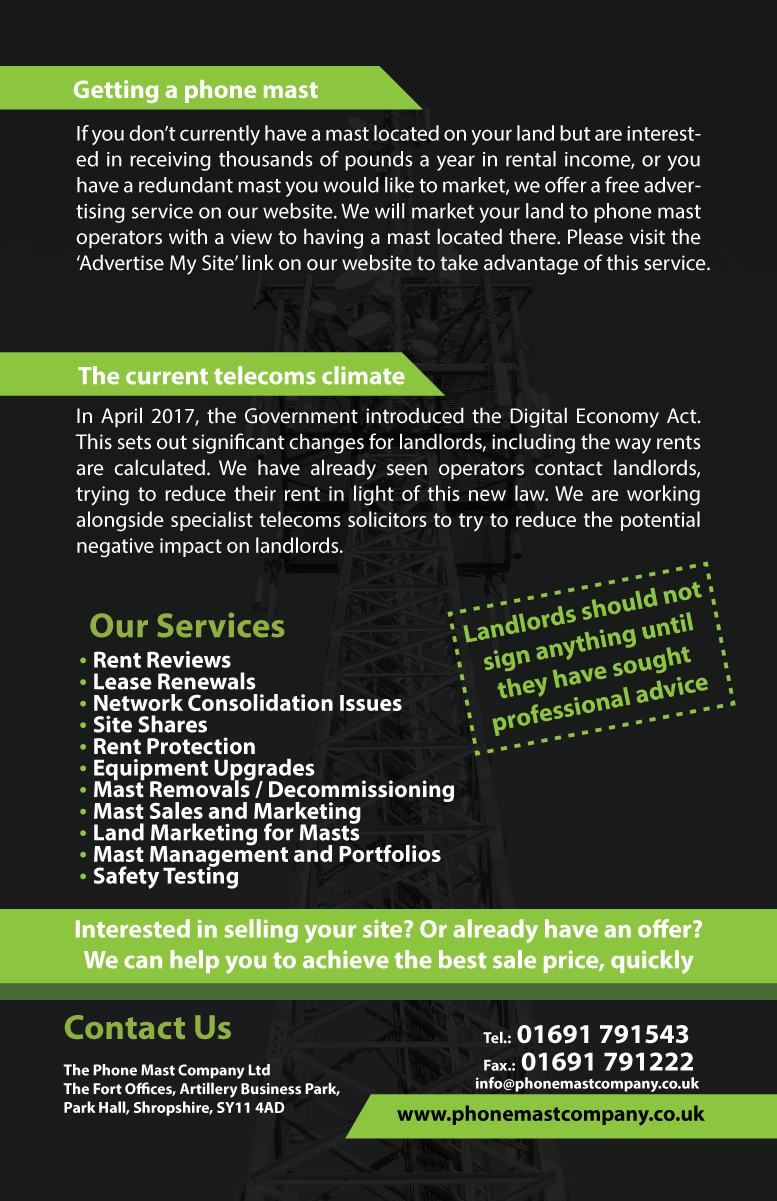 Flyer Design by Sergio Coelho for The Phone Mast Company Ltd | Design #15198665