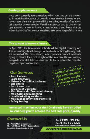 Flyer Design by Sergio Coelho for The Phone Mast Company Ltd | Design: #15198665