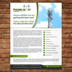 Flyer Design by debdesign for The Phone Mast Company Ltd | Design: #15197643