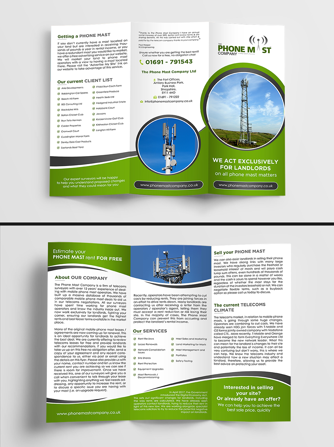 Diseño de Flyer por aspiremedia para The Phone Mast Company Ltd | Diseño #15208316