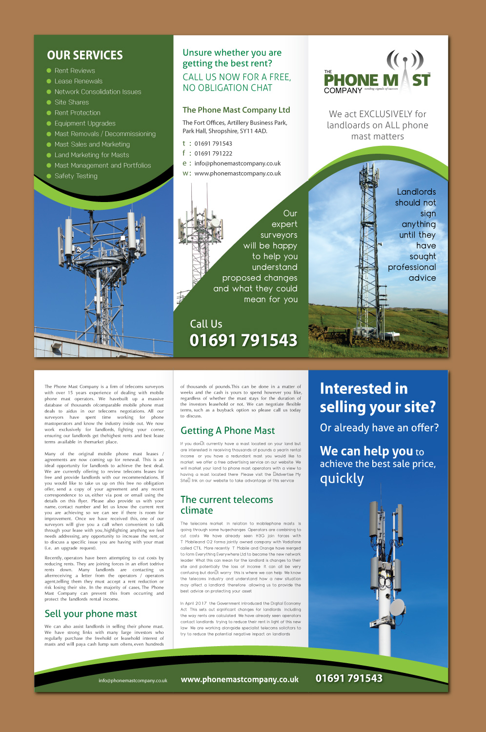 Flyer Design by meet007 for The Phone Mast Company Ltd | Design #15218558