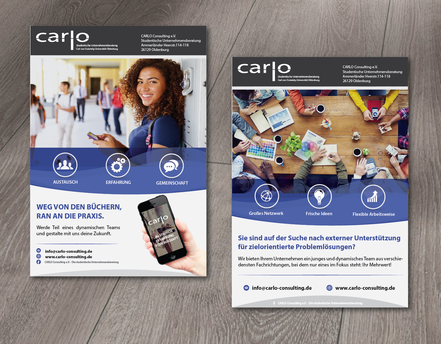 Flyer Design by alex989 for CARLO Consulting e.V. | Design #15229960