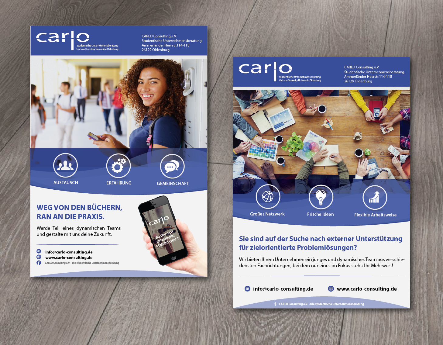 Flyer Design by alex989 for CARLO Consulting e.V. | Design #15229961
