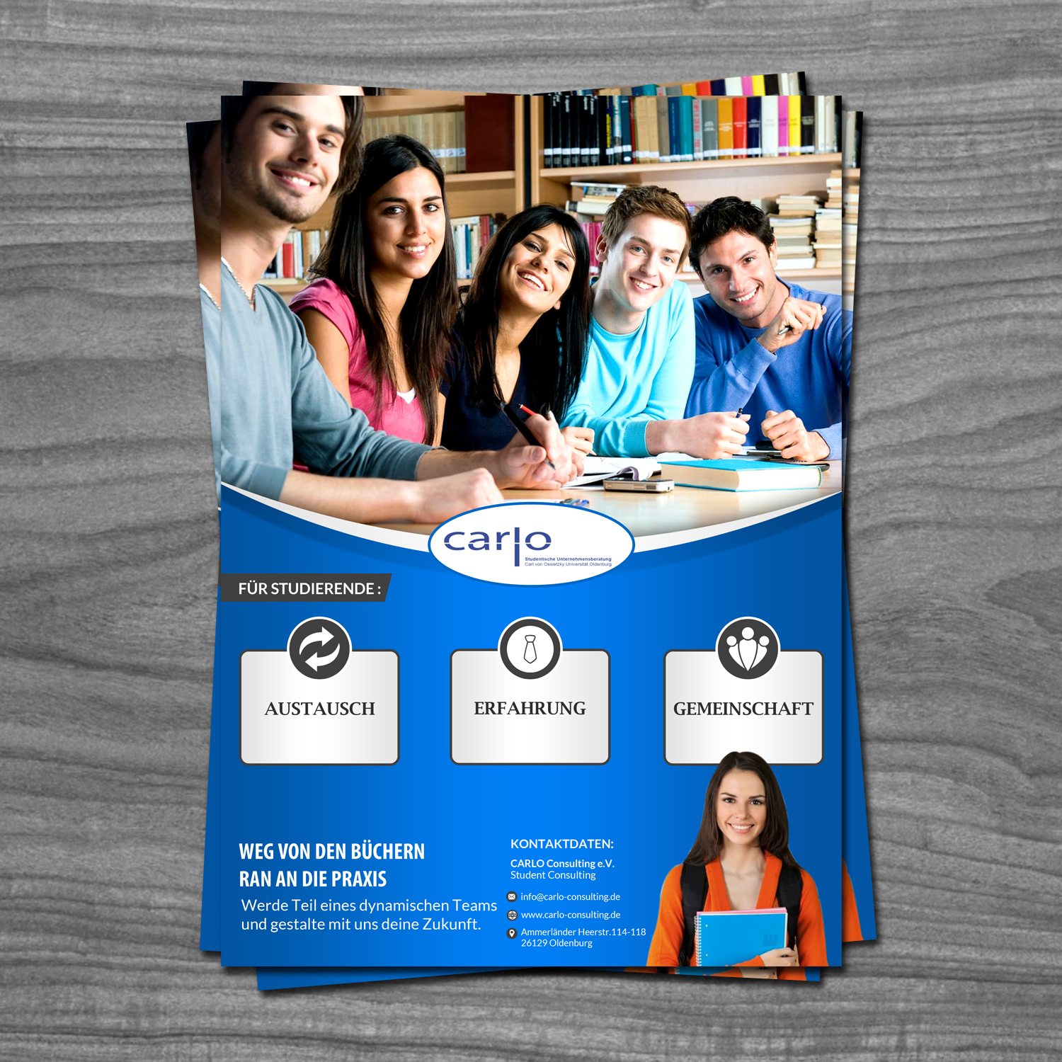 Flyer Design by debdesign for CARLO Consulting e.V. | Design #15206167