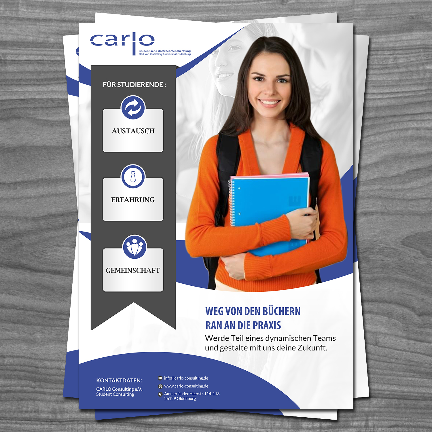 Flyer Design by debdesign for CARLO Consulting e.V. | Design #15213236