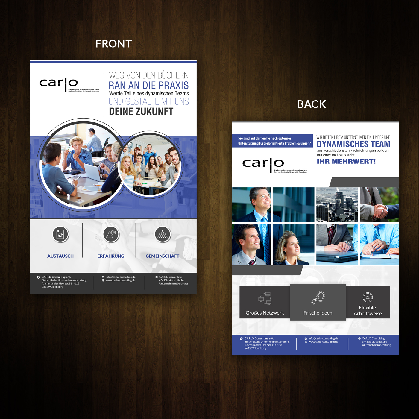 Flyer Design by creative.bugs for CARLO Consulting e.V. | Design #15221765