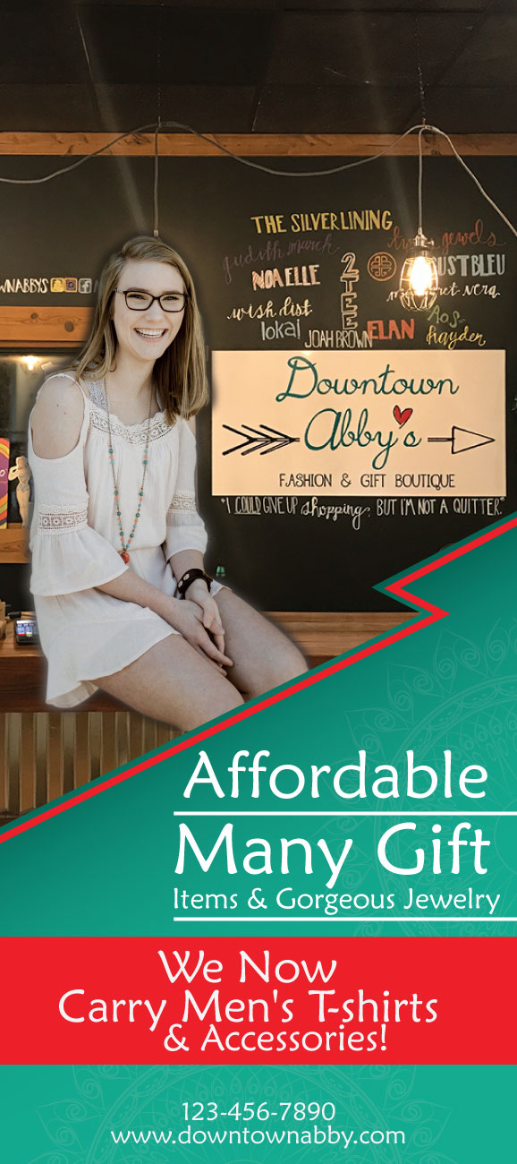 Diseño de Flyer por Impressive Sol para Downtown Abby's Fashion & Gift | Diseño #15205249