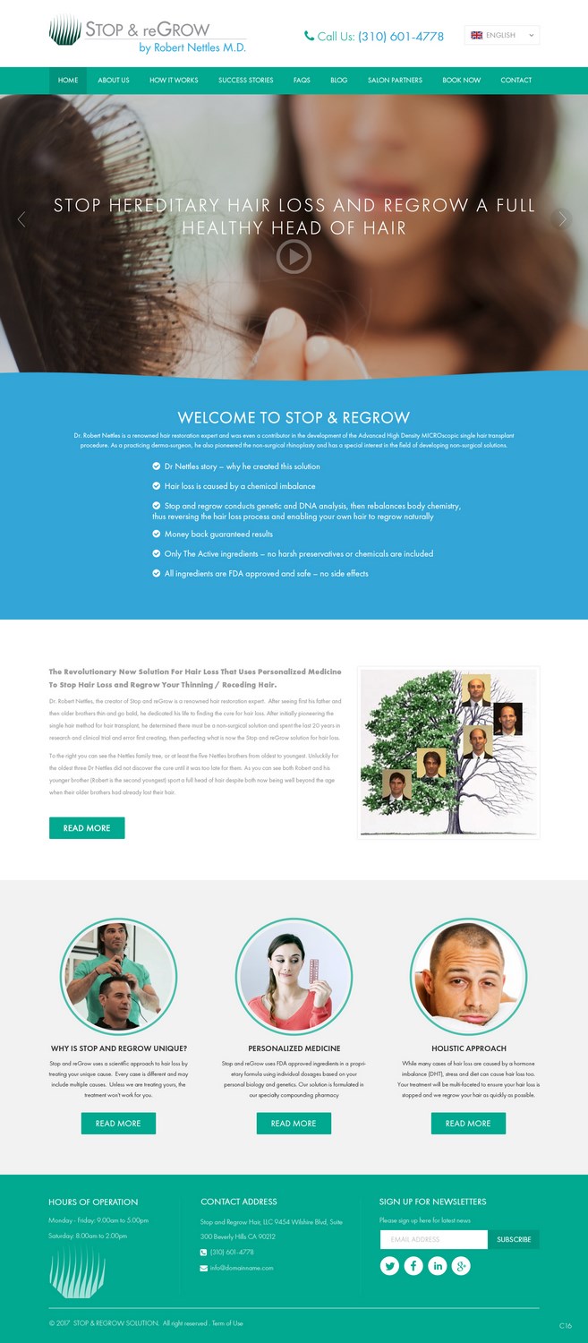 Web Design par pb pour Stop and reGrow | Design #15206687