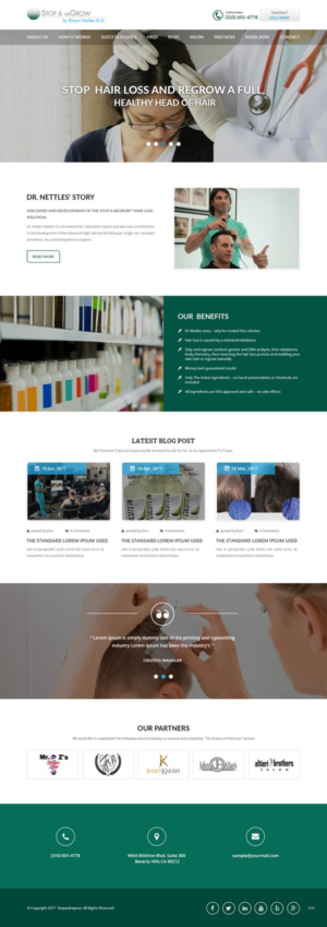 Diseño Web por pb para Stop and reGrow | Diseño: #15206698