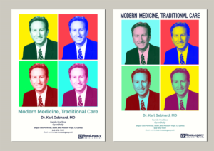 POP ART / Andy Warhol type advertisment for medical practice | Werbe-Design von an-designs