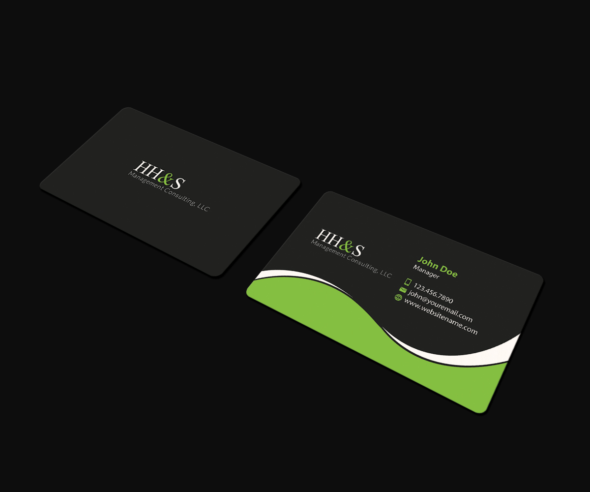 Business Card Design by JK18 for HH&S Management Consulting, LLC | Design #15209763
