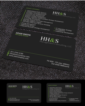 Business Card Design by SL Designer for HH&S Management Consulting, LLC | Design: #15206427