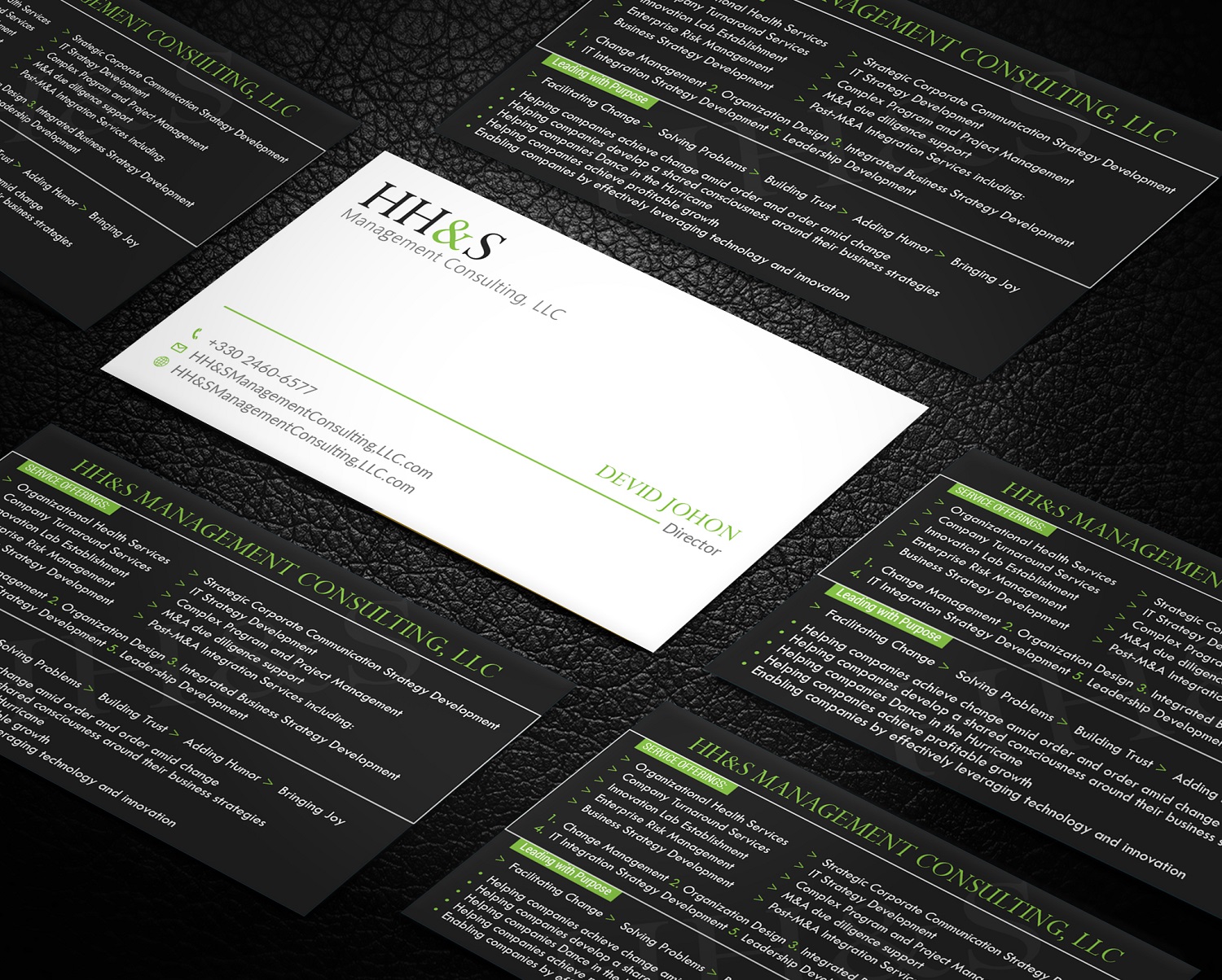 Business Card Design by Graphic Flame for HH&S Management Consulting, LLC | Design #15210713