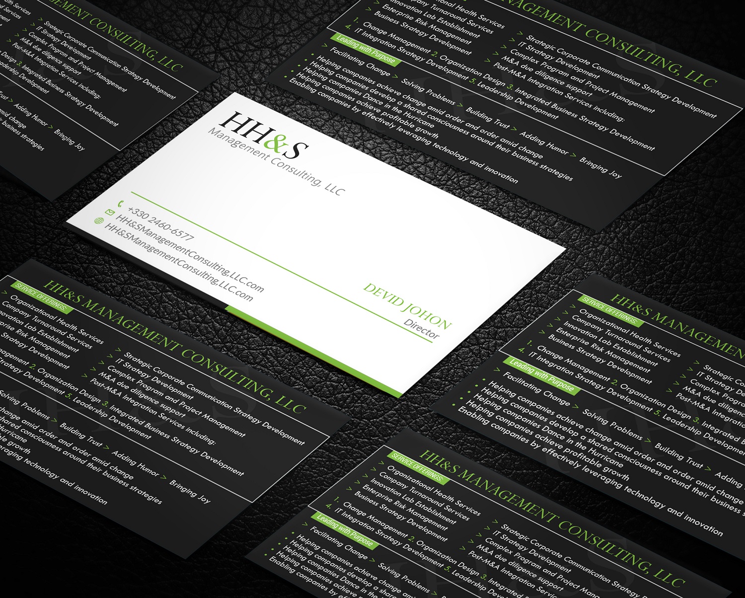 Business Card Design by Graphic Flame for HH&S Management Consulting, LLC | Design #15210715