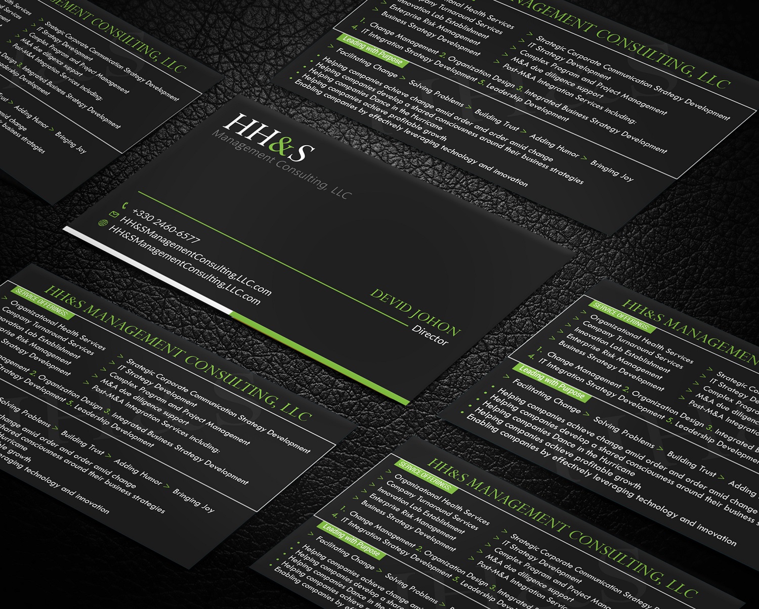 Business Card Design by Graphic Flame for HH&S Management Consulting, LLC | Design #15210728