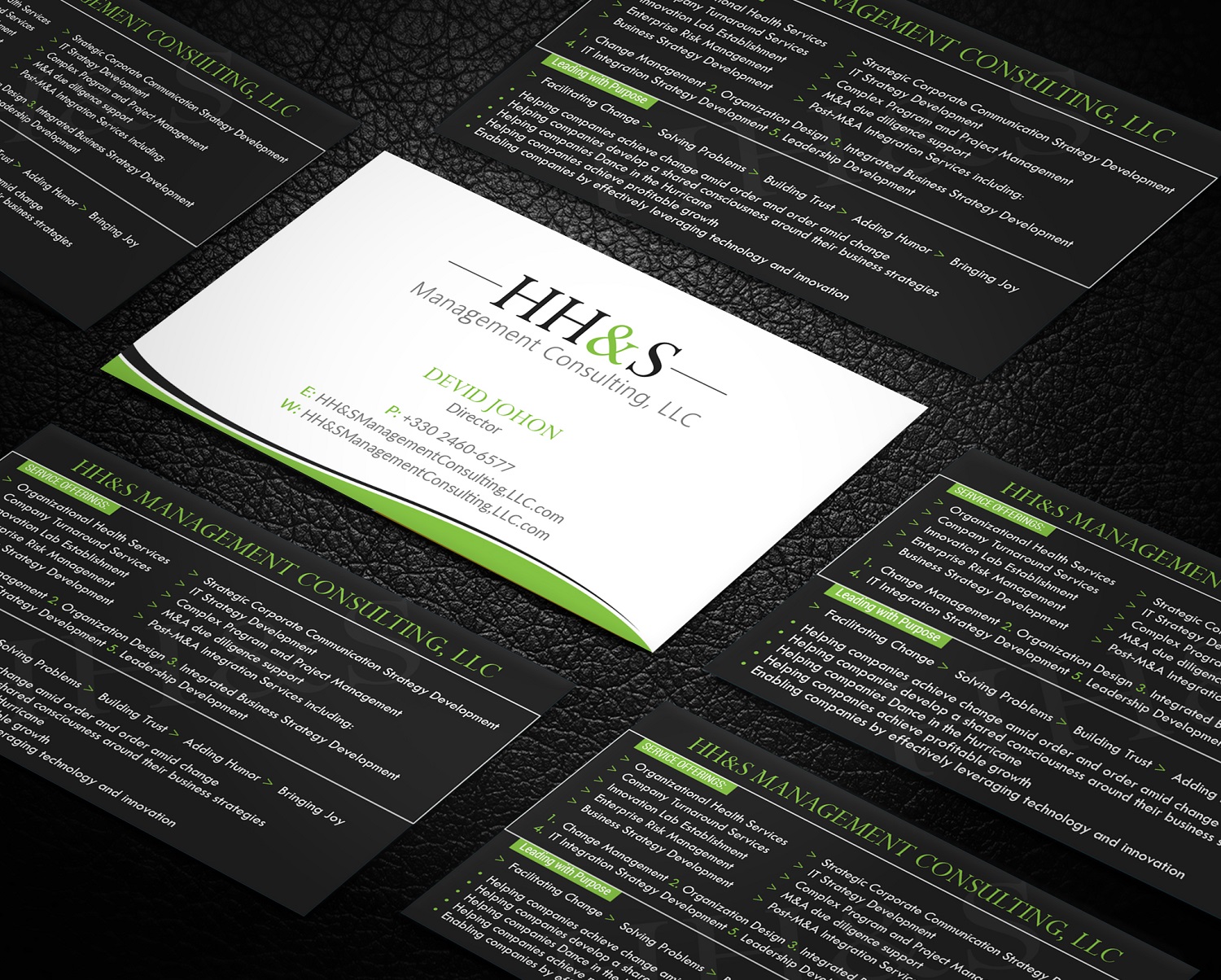 Business Card Design by Graphic Flame for HH&S Management Consulting, LLC | Design #15210731