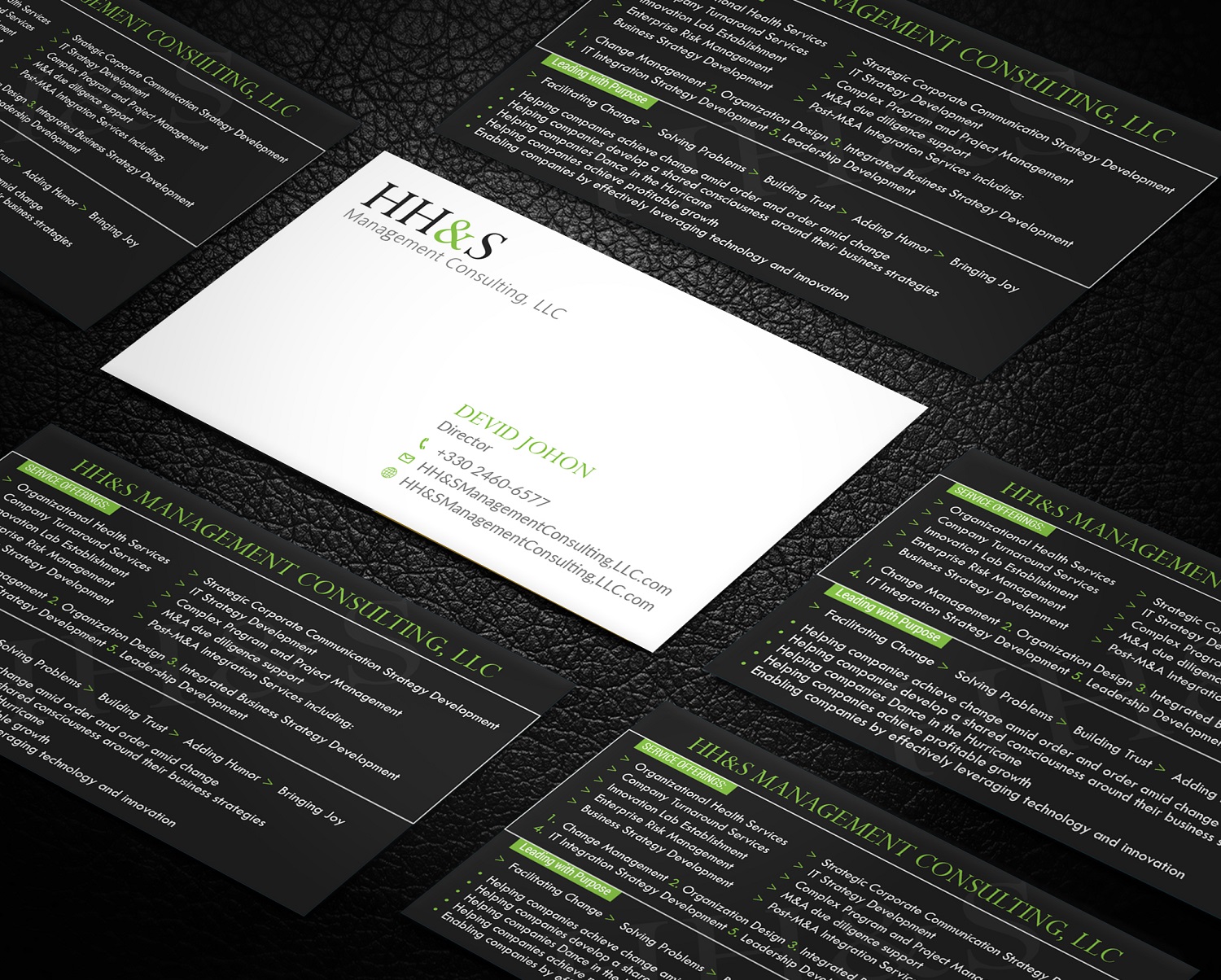 Business Card Design by Graphic Flame for HH&S Management Consulting, LLC | Design #15210741
