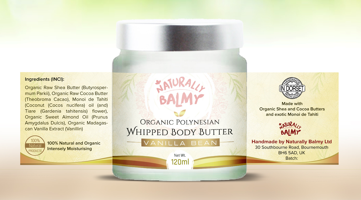 Packaging Design by SAI DESIGNS for Naturally Balmy Ltd | Design #15318817