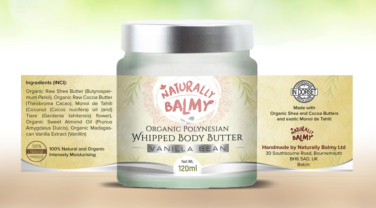 Packaging Design by SAI DESIGNS for Naturally Balmy Ltd | Design #15325227