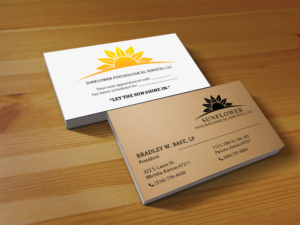 Diseño de Tarjeta de Presentación por Creations Box 2015 para Sunflower Psychological Services, LLC | Diseño: #15226617
