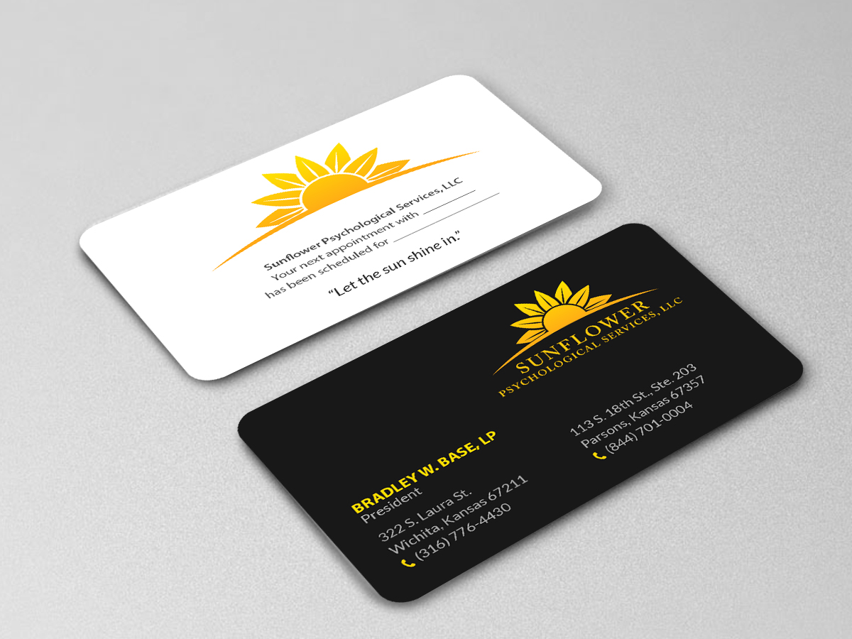 Business Card Design by Creations Box 2015 for Sunflower Psychological Services, LLC | Design #15231184