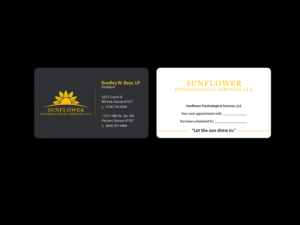 Diseño de Tarjeta de Presentación por Creations Box 2015 para Sunflower Psychological Services, LLC | Diseño: #15231200