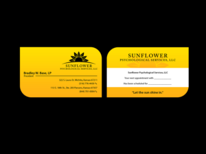 Diseño de Tarjeta de Presentación por Creations Box 2015 para Sunflower Psychological Services, LLC | Diseño: #15231203