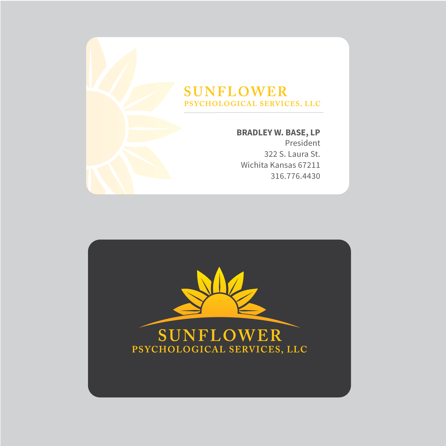 business card design by elephont designs for sunflower psychological services llc design 15215119