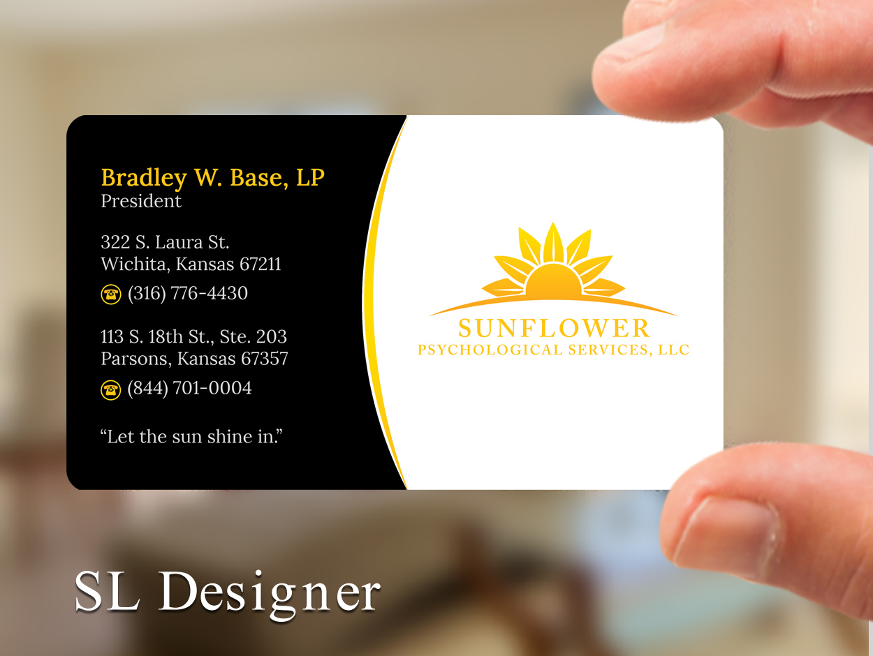Business Card Design by SL Designer for Sunflower Psychological Services, LLC | Design #15217650