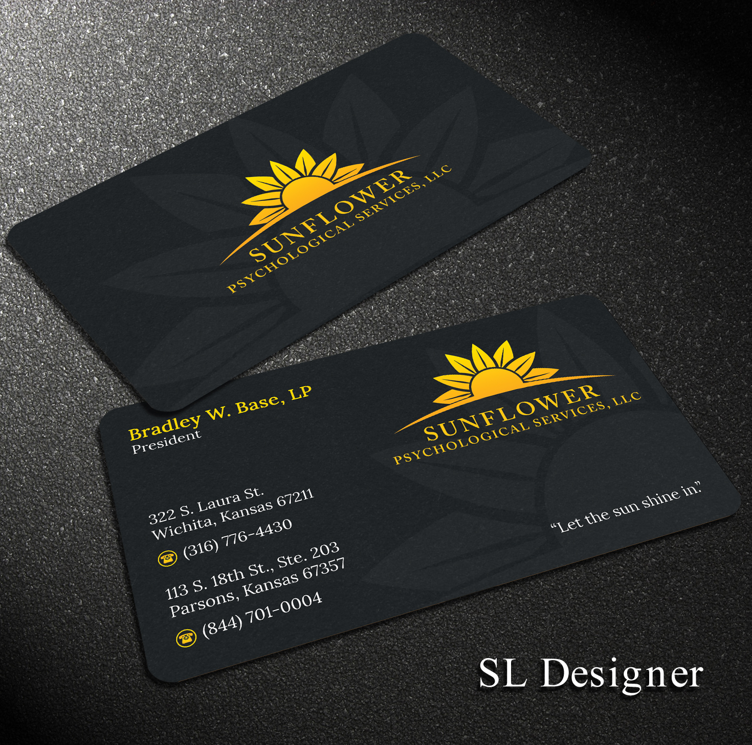 Business Card Design by SL Designer for Sunflower Psychological Services, LLC | Design #15217655