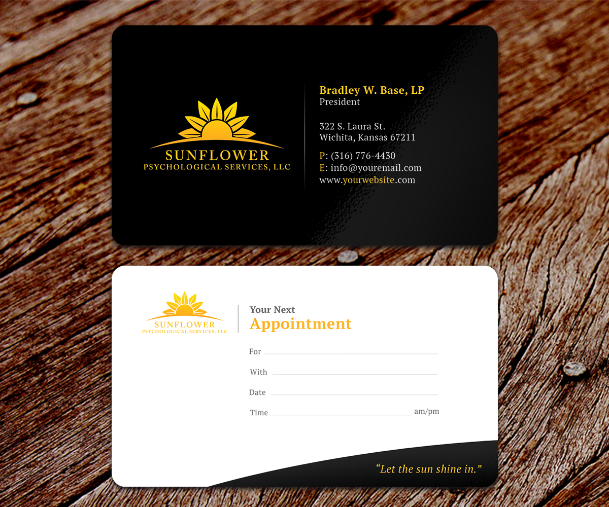 Business Card Design by SS_Designs for Sunflower Psychological Services, LLC | Design #15233623