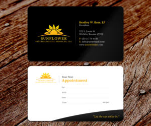 Diseño de Tarjeta de Presentación por SS_Designs para Sunflower Psychological Services, LLC | Diseño: #15233623